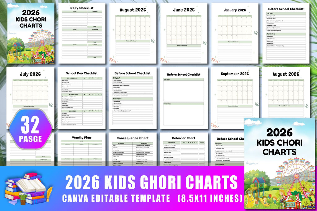 Kids Chore Charts Planner