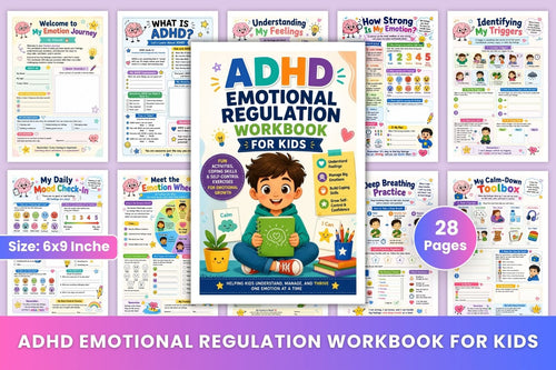 Adhd Emotional Regulation For Kids Workbook