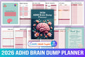 ADHD Brain Dump Planner printable digital planner cover