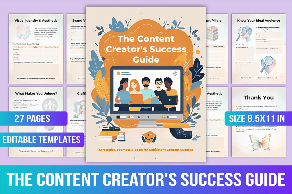 Content Creators Success Guide Planner