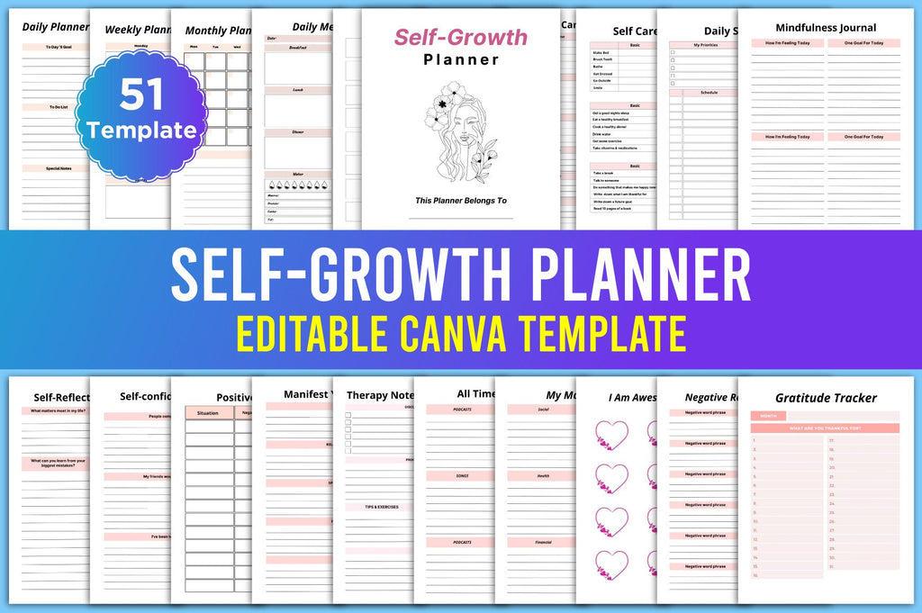 Editable Self-Growth Planner
