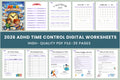 ADHD Time Control Worksheets Book cover with printable time control planning pages
