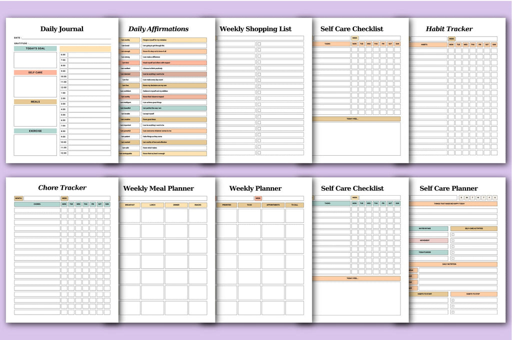 Your Self Care Companion Planner