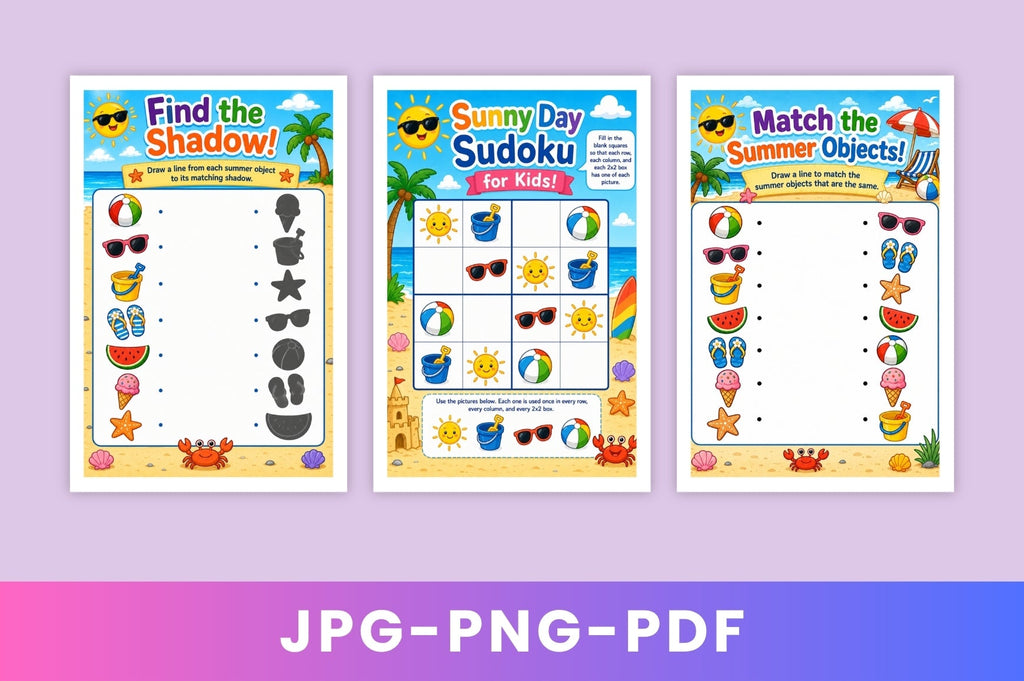 Summer Activity For Children Book