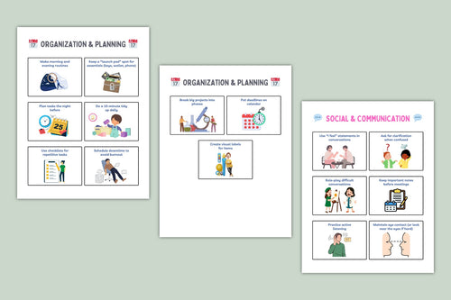 ADHD Calm Skills Support Cards featuring coping skills and calming techniques