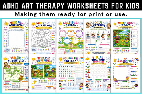 Adhd Therapy Worksheets For Kids Workbook