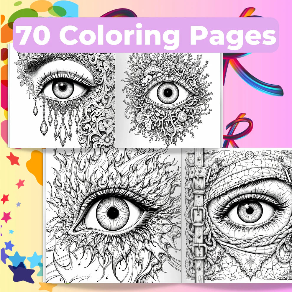 Fantasy Eyes Coloring Book Bundle