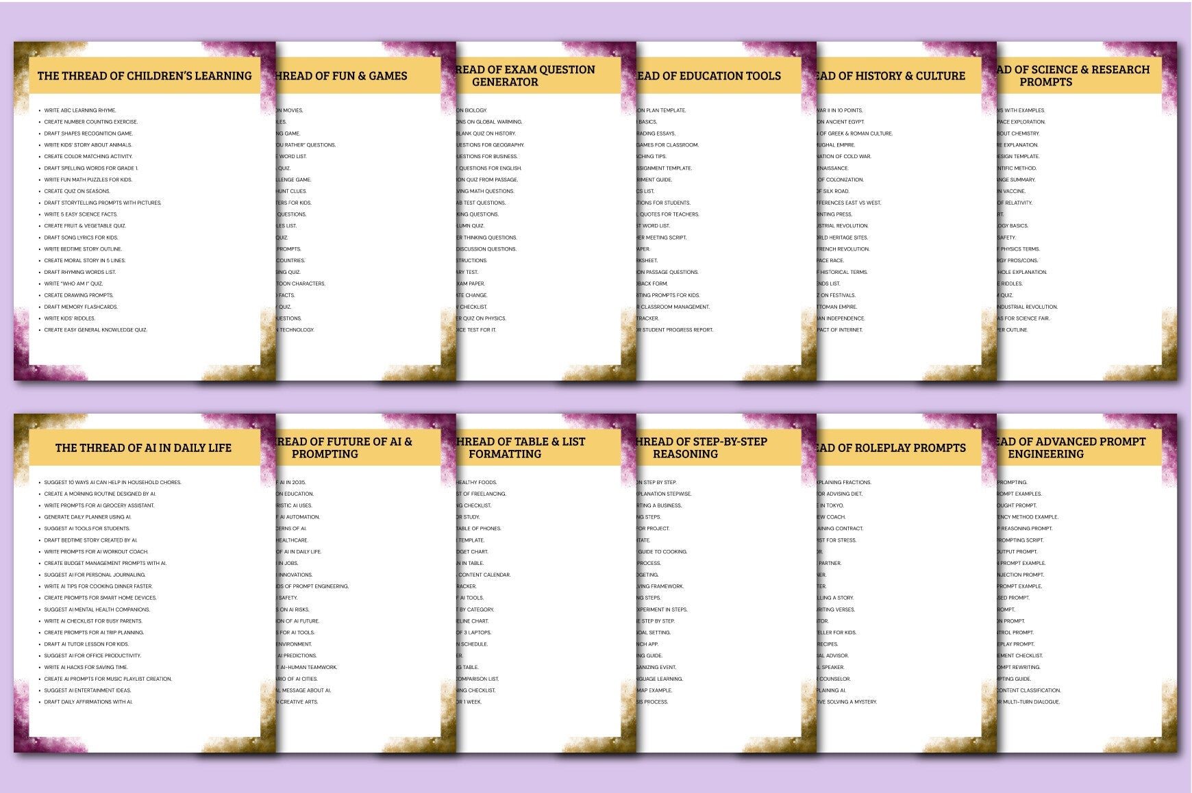 The Creative Loom of Prompts