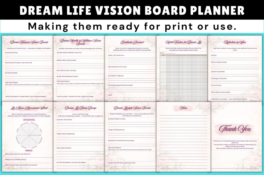 Dream Life Vision Board Planner