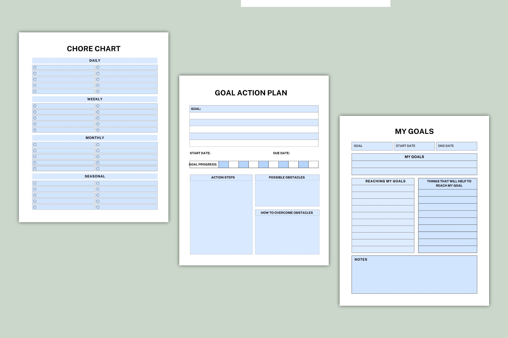 Clear Mind ADHD Journal featuring reflection and self-care worksheets