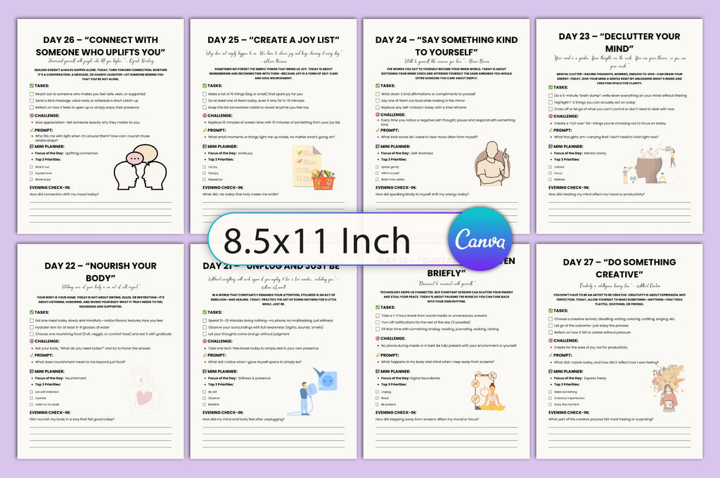 Day Self-Care Challenge Planner