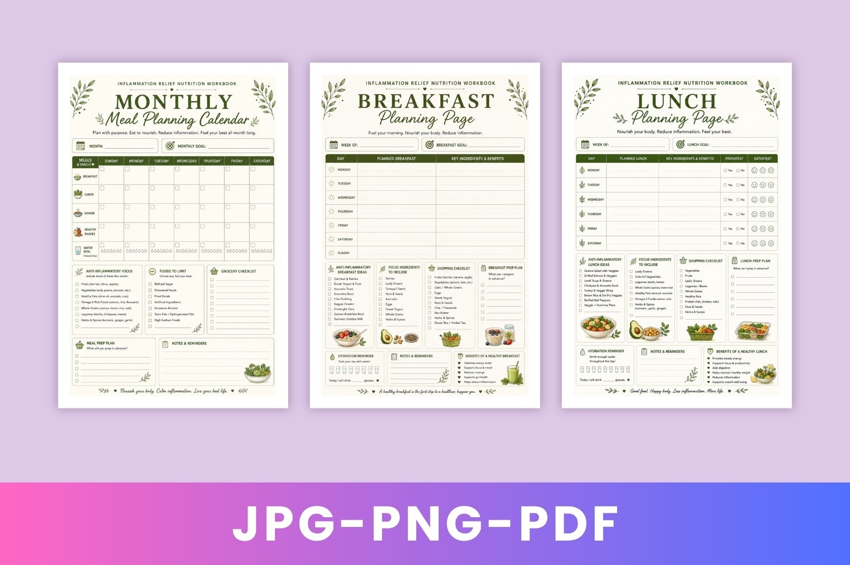 Inflammation Relief Nutrition Workbook