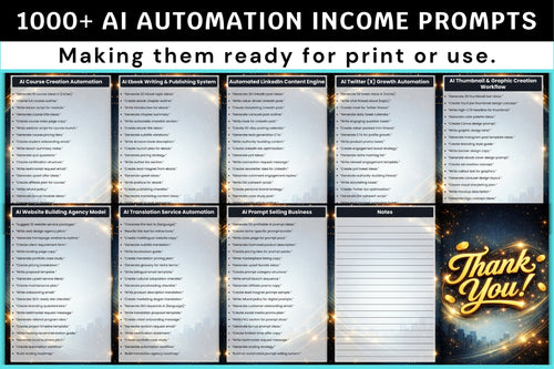 AI Automation Income Prompts