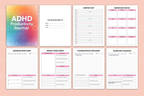ADHD Printable Planner time management and productivity guide