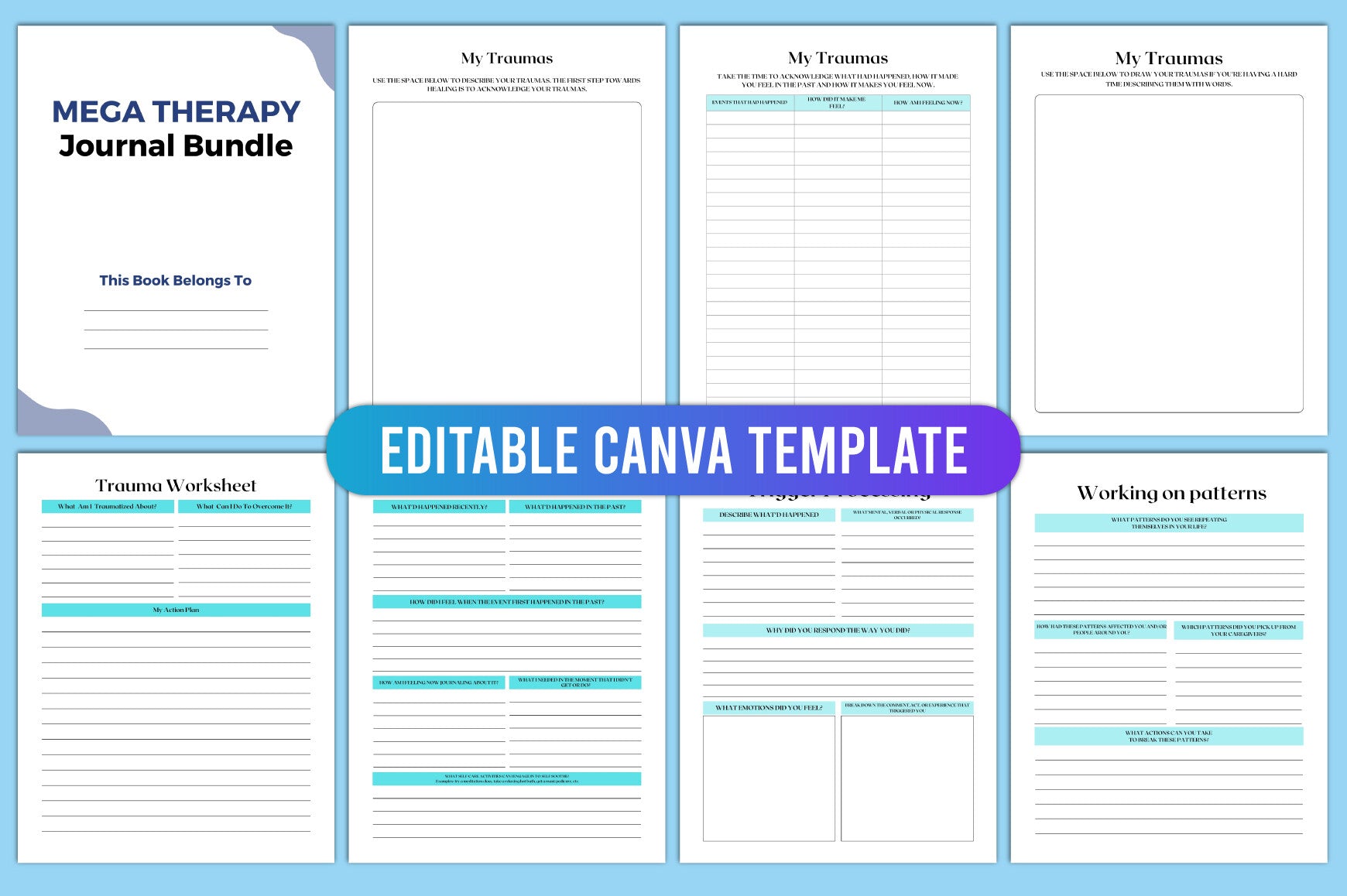 Editable Mega Therapy Journal