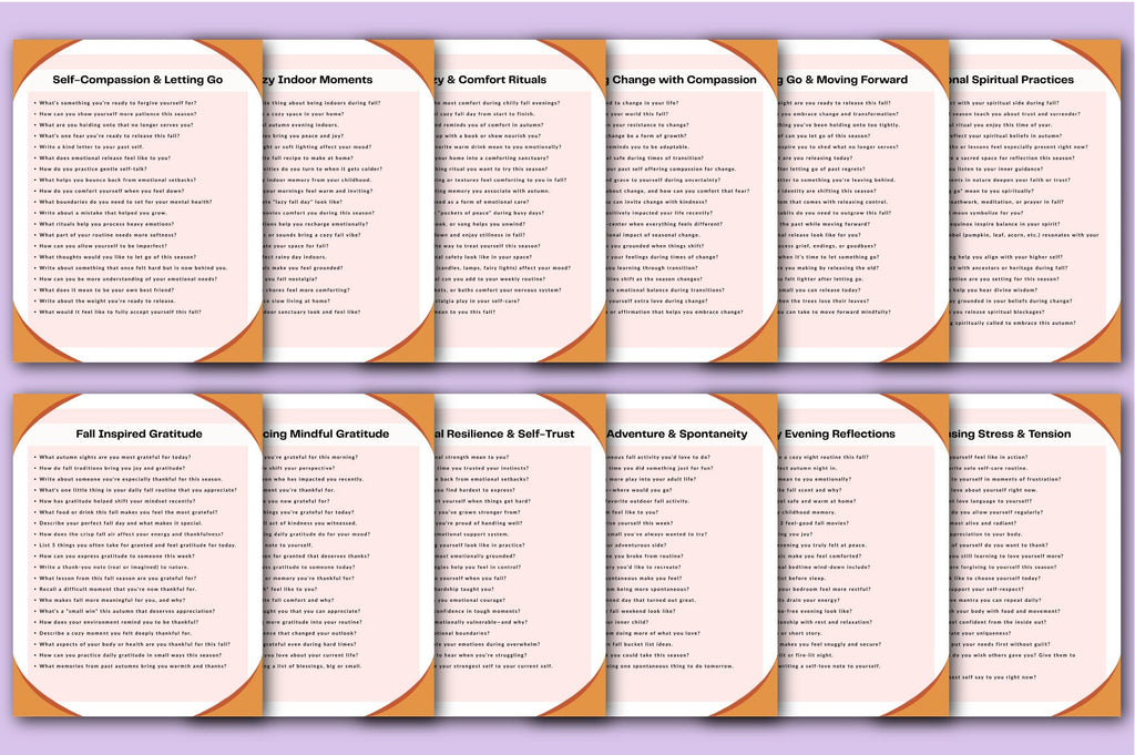 Fall Self-Care Mindfulness Journal
