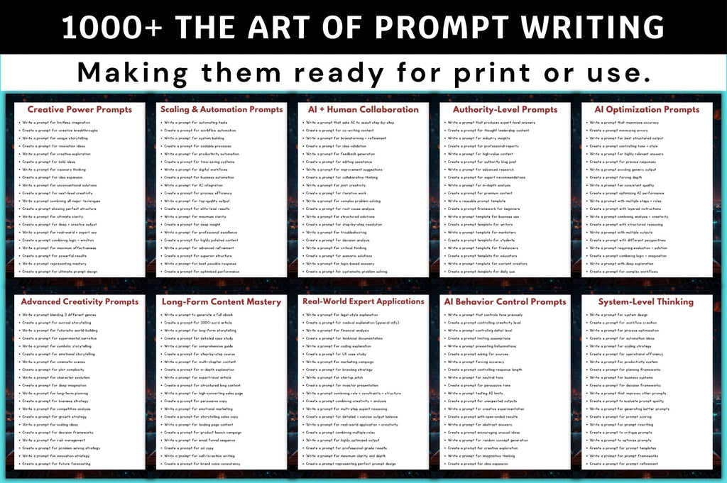 The Art of Writing Prompts