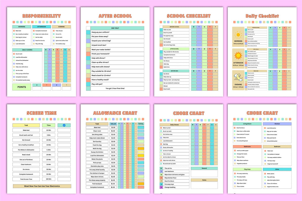 Kids Chore Chart Planner