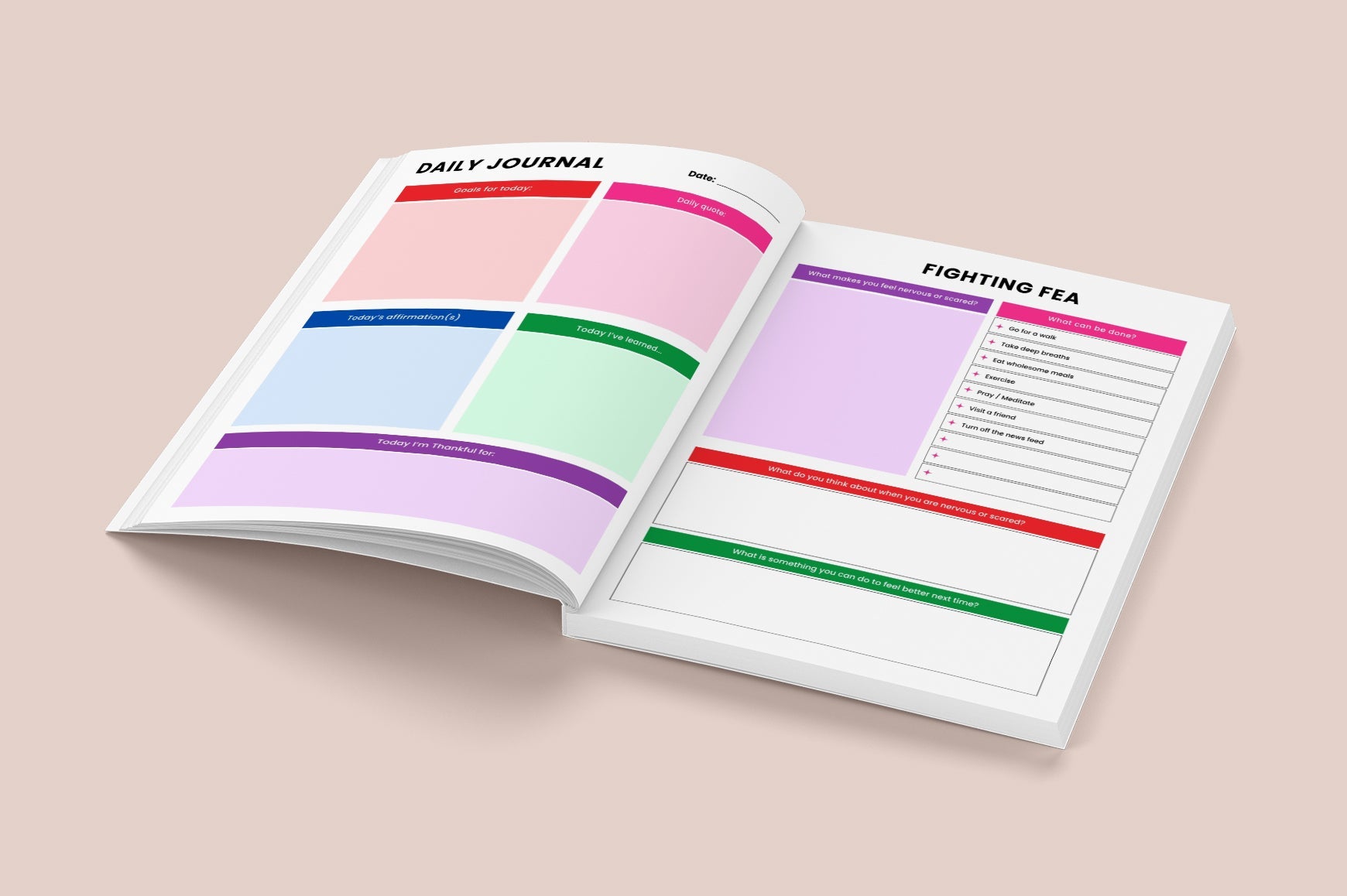 Self Care Mental Health Journal