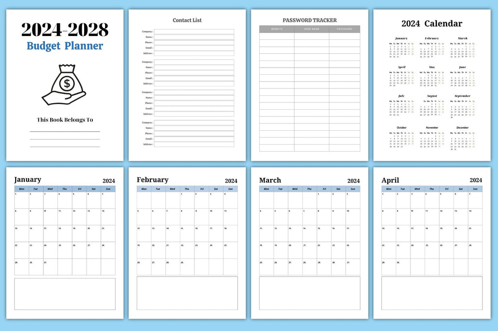 Editable Five-Year Budget Planner