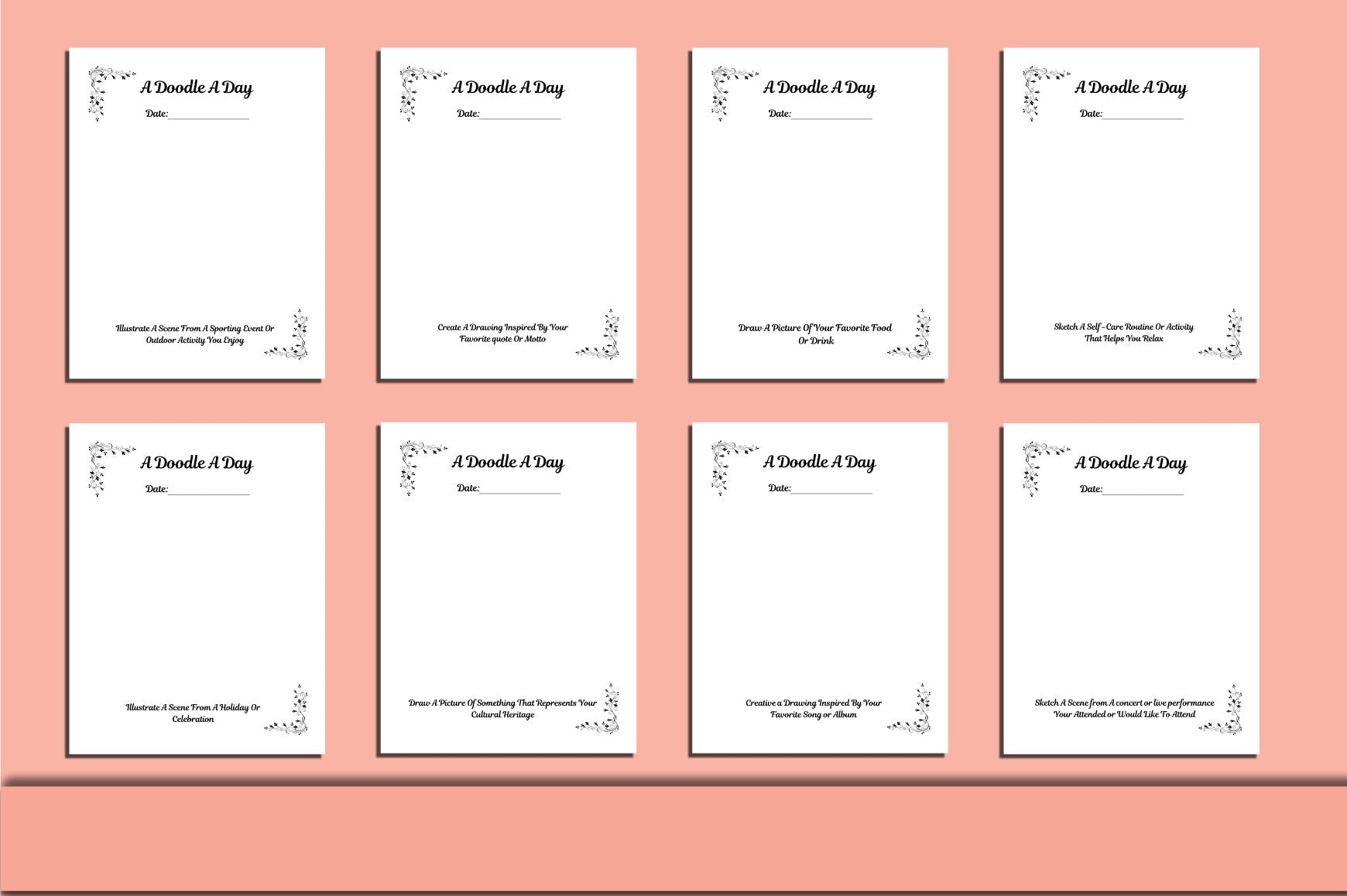Fifty Doodle Prompts for Anxiety Relief
