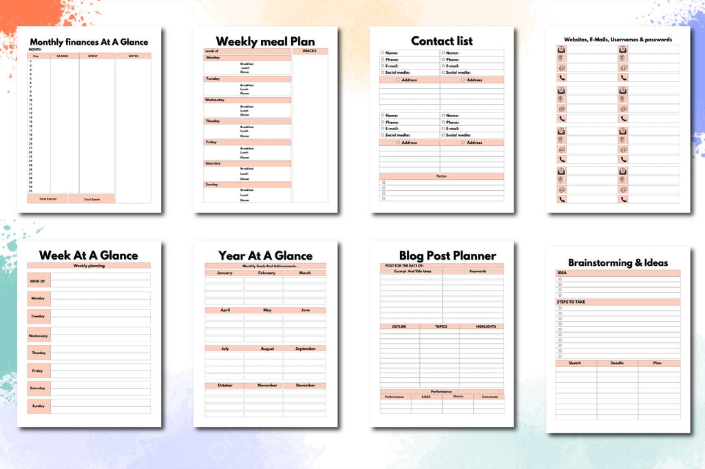 Working From Home Planner