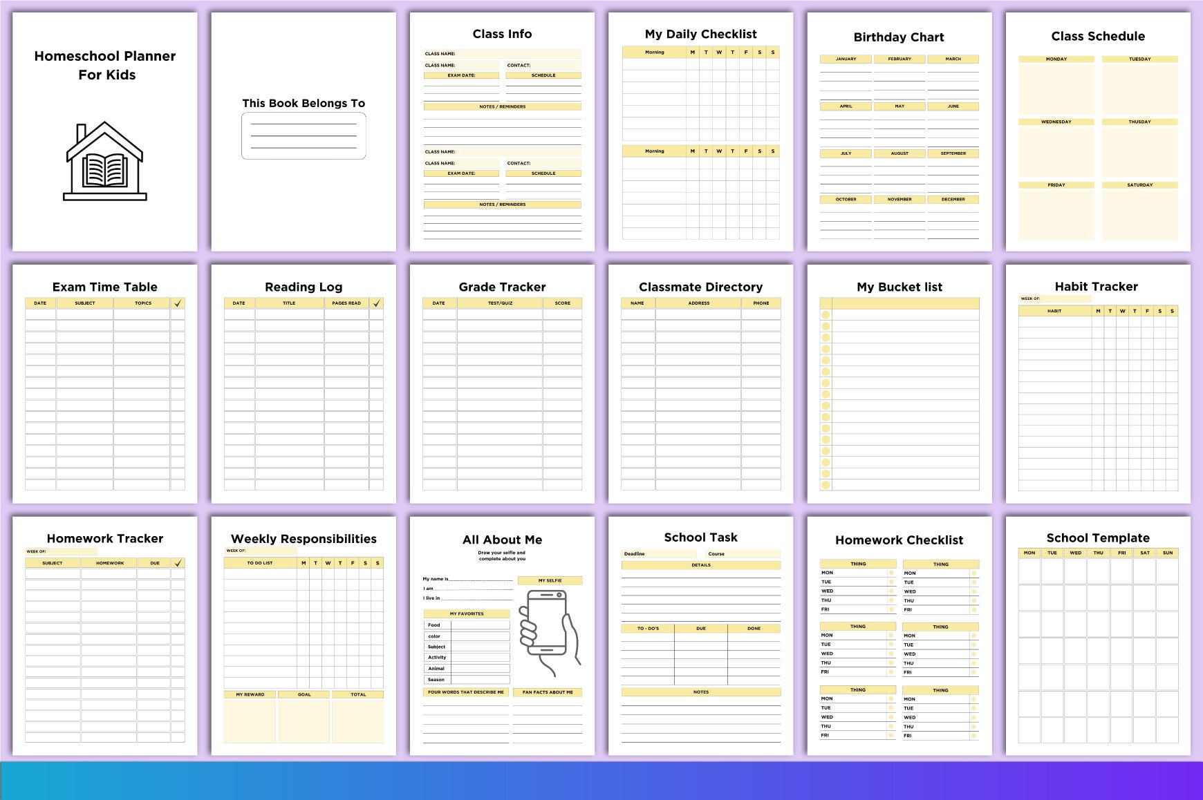 Homeschool Kids Planner