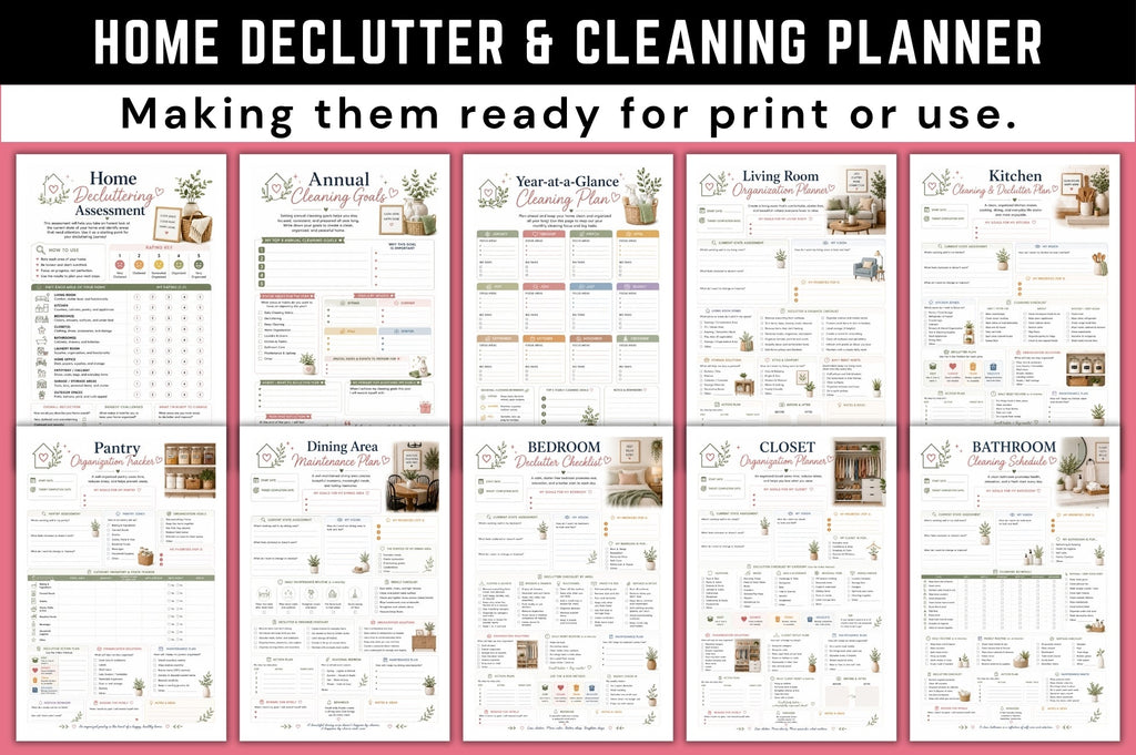 Home Declutter Cleaning Planner