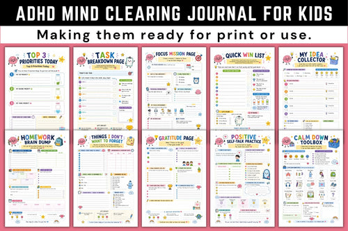 Adhd Mind Clearing For Kids Journal