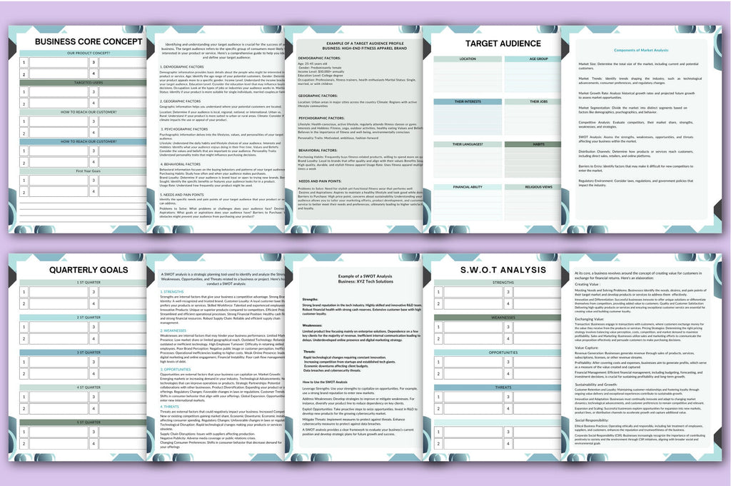 Customized Business Workbook
