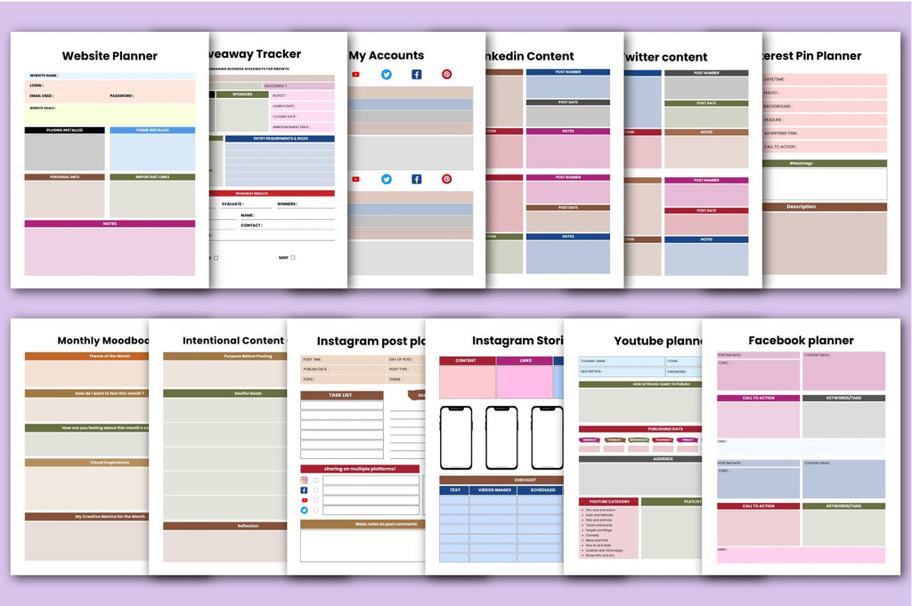 Soulful Content Creator Planner