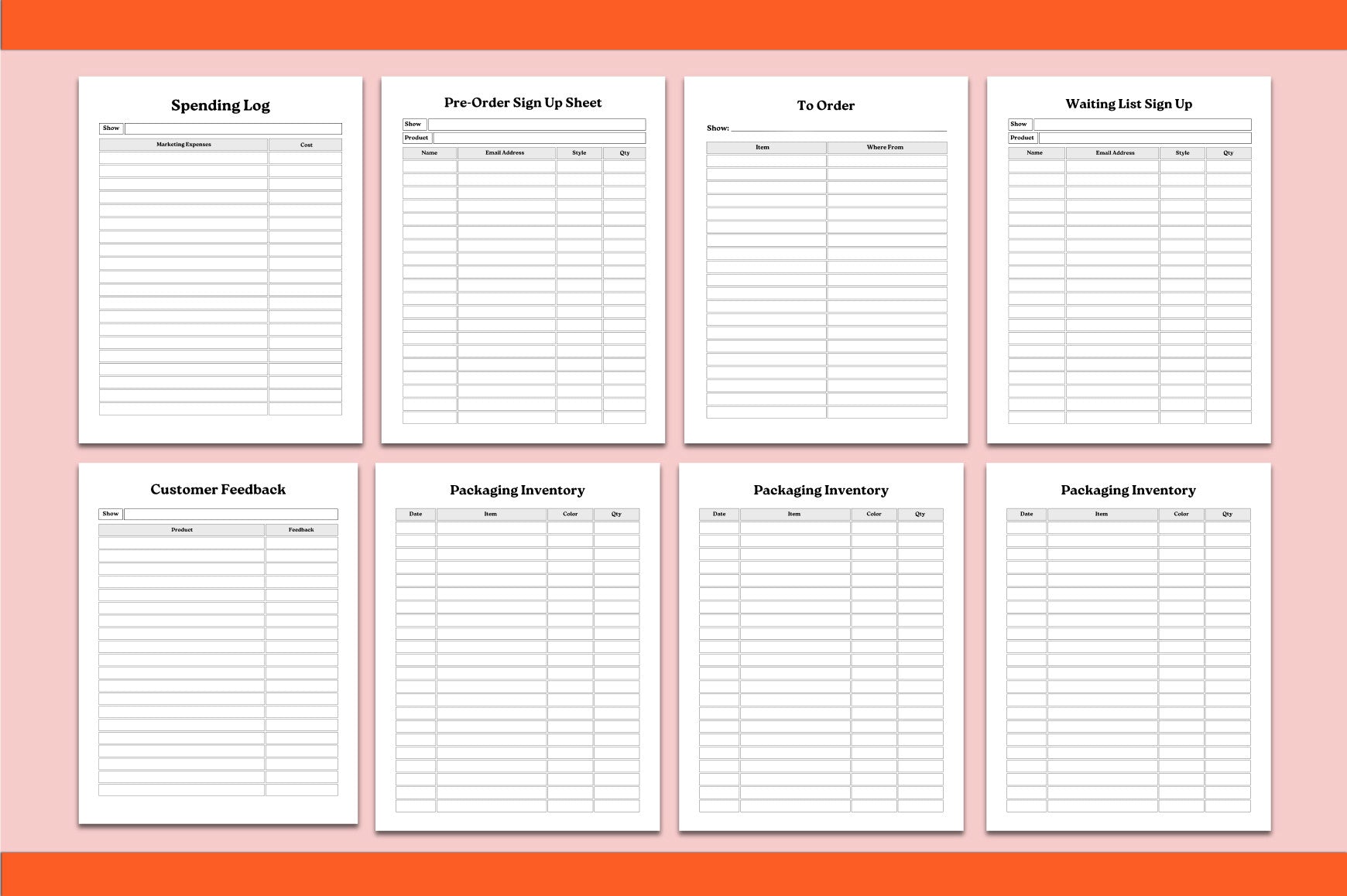 Craft Fair Planner