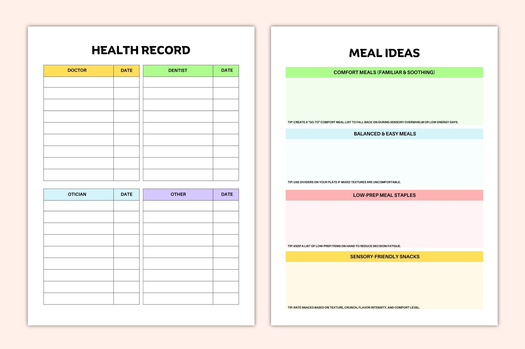 Mindful Routine Planner for Autism daily routine and mindfulness worksheets
