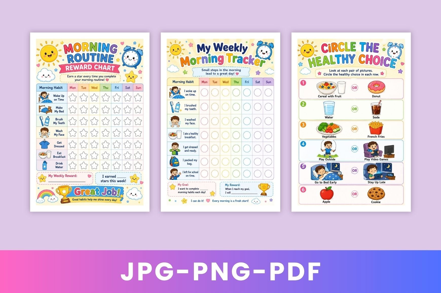 My Morning Routine For Kids Workbook