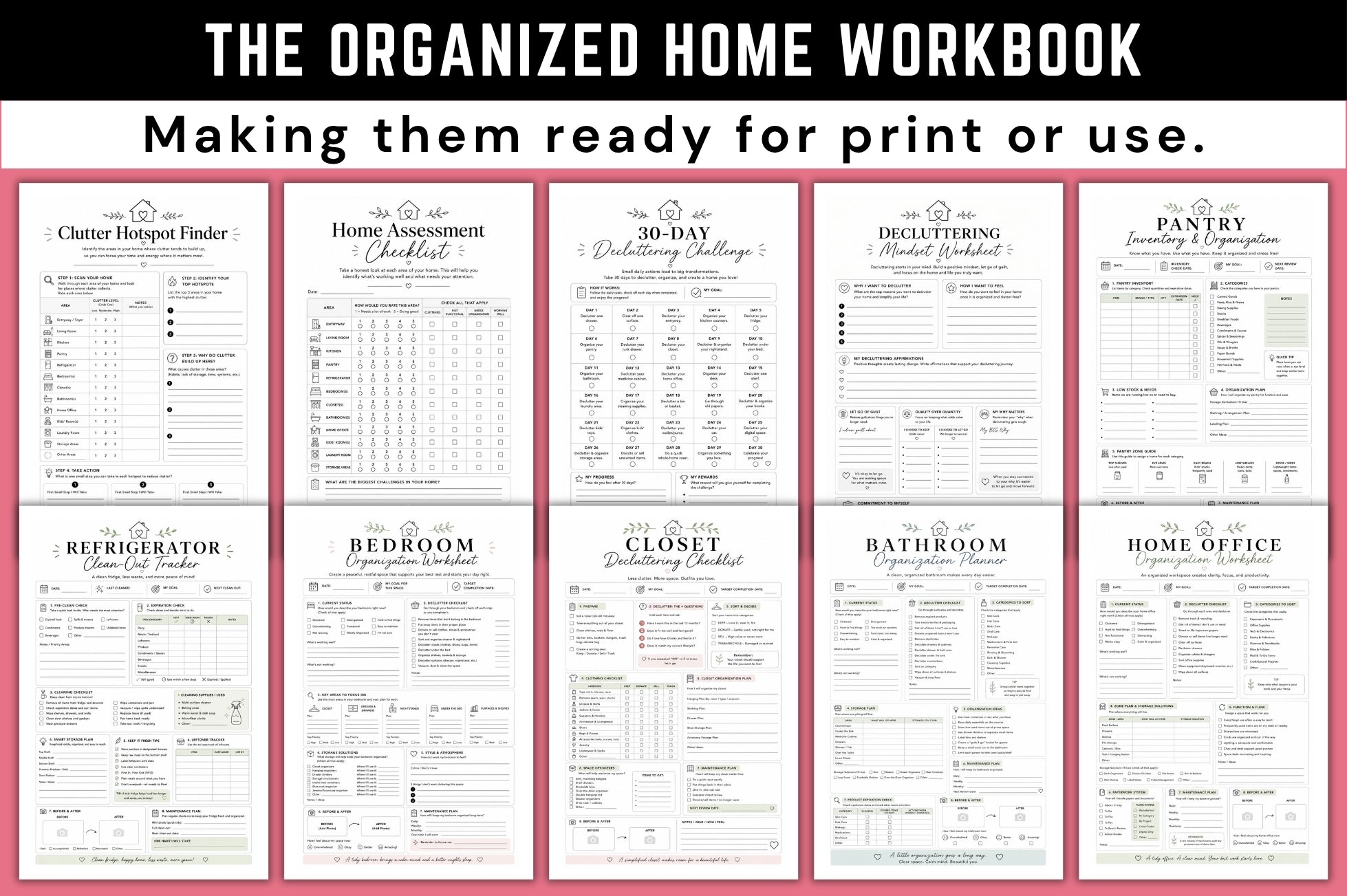 The Organized Home Workbook