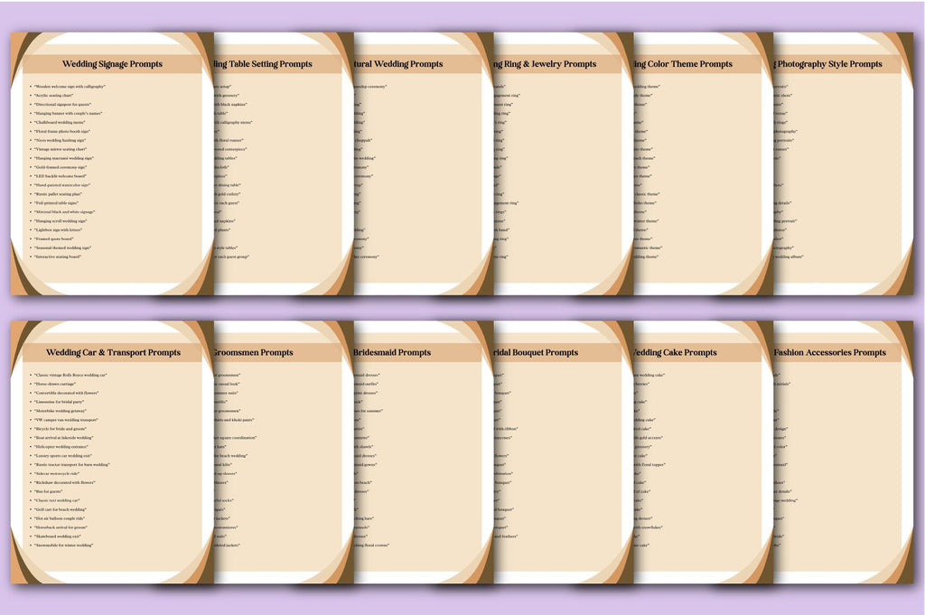 AI Wedding Prompts for Inspiration