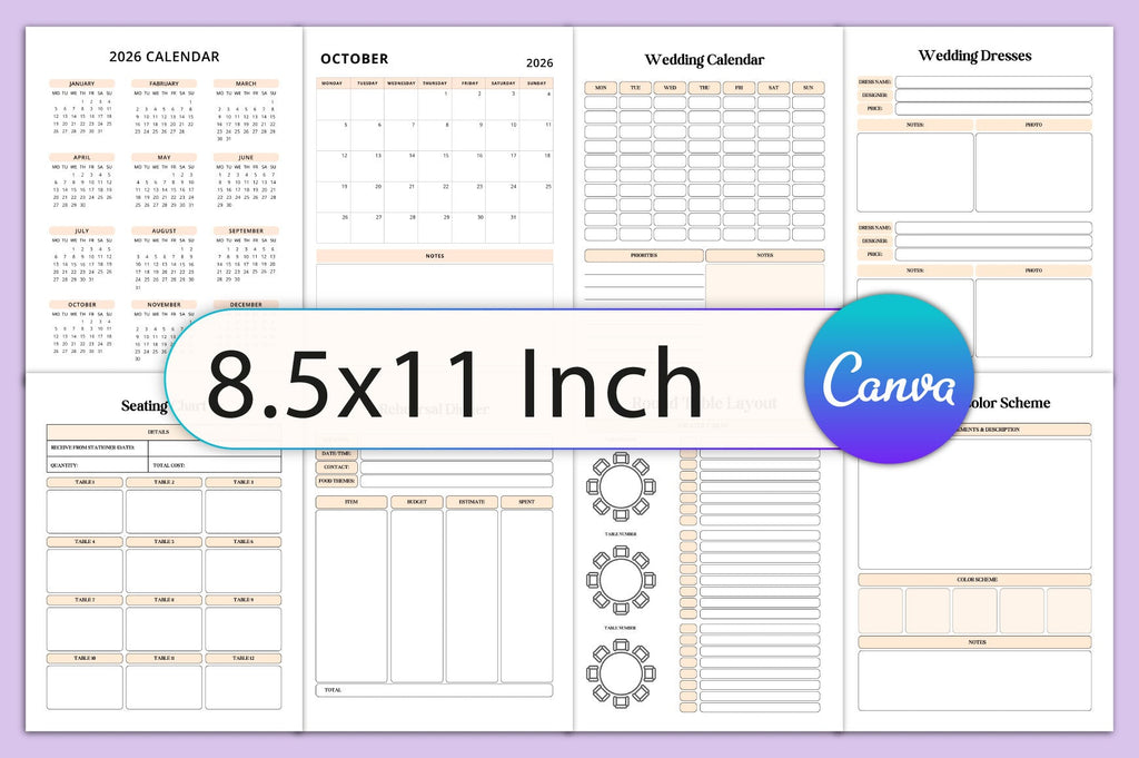 Editable Wedding Planner Template