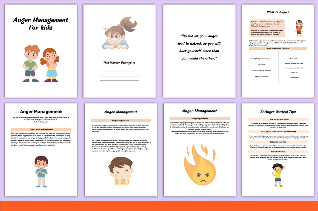Anger Management Planner for Kids