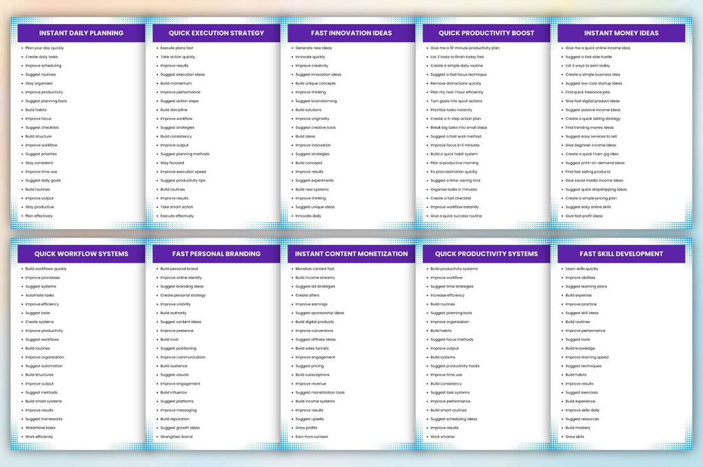 For Fast Results Prompts