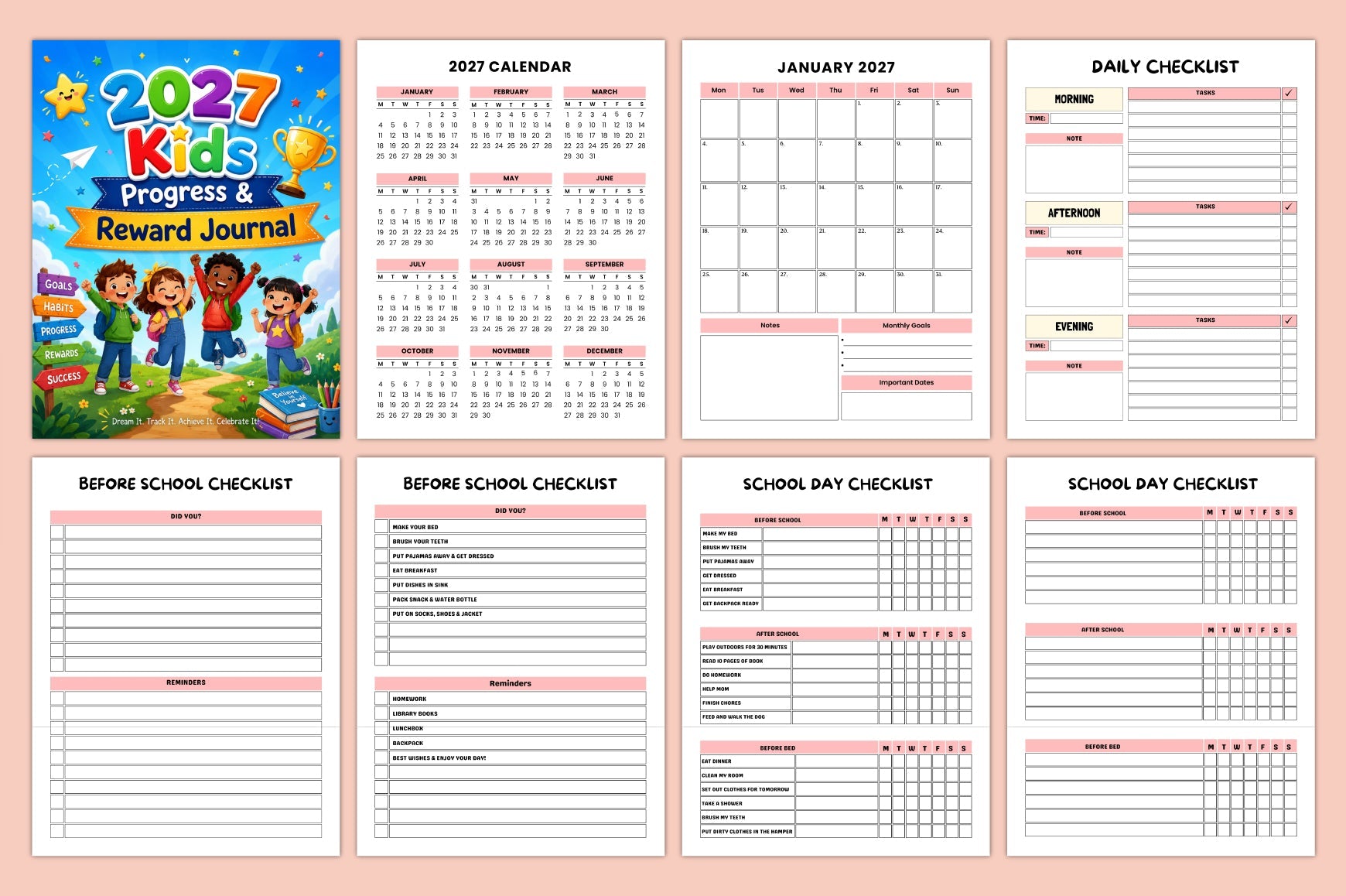 Kids Progress Reward Journal