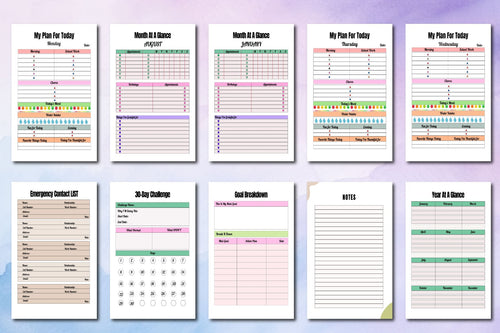 ADHD Kids Planner featuring daily routine and task management worksheets