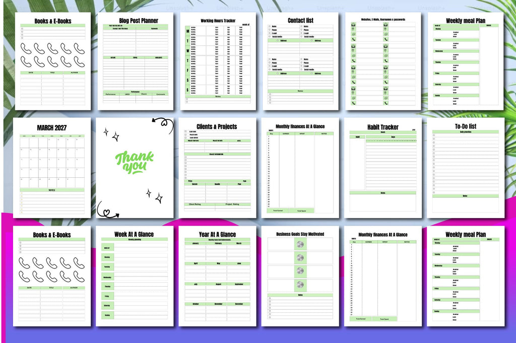 Working From Home Planner