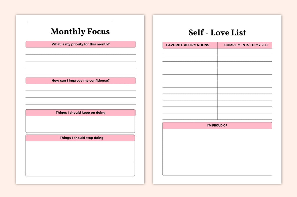 Self Love Mindset Workbook