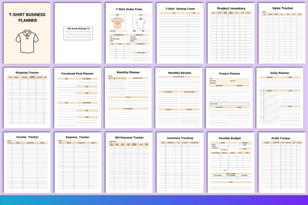 T-Shirt Business Planner
