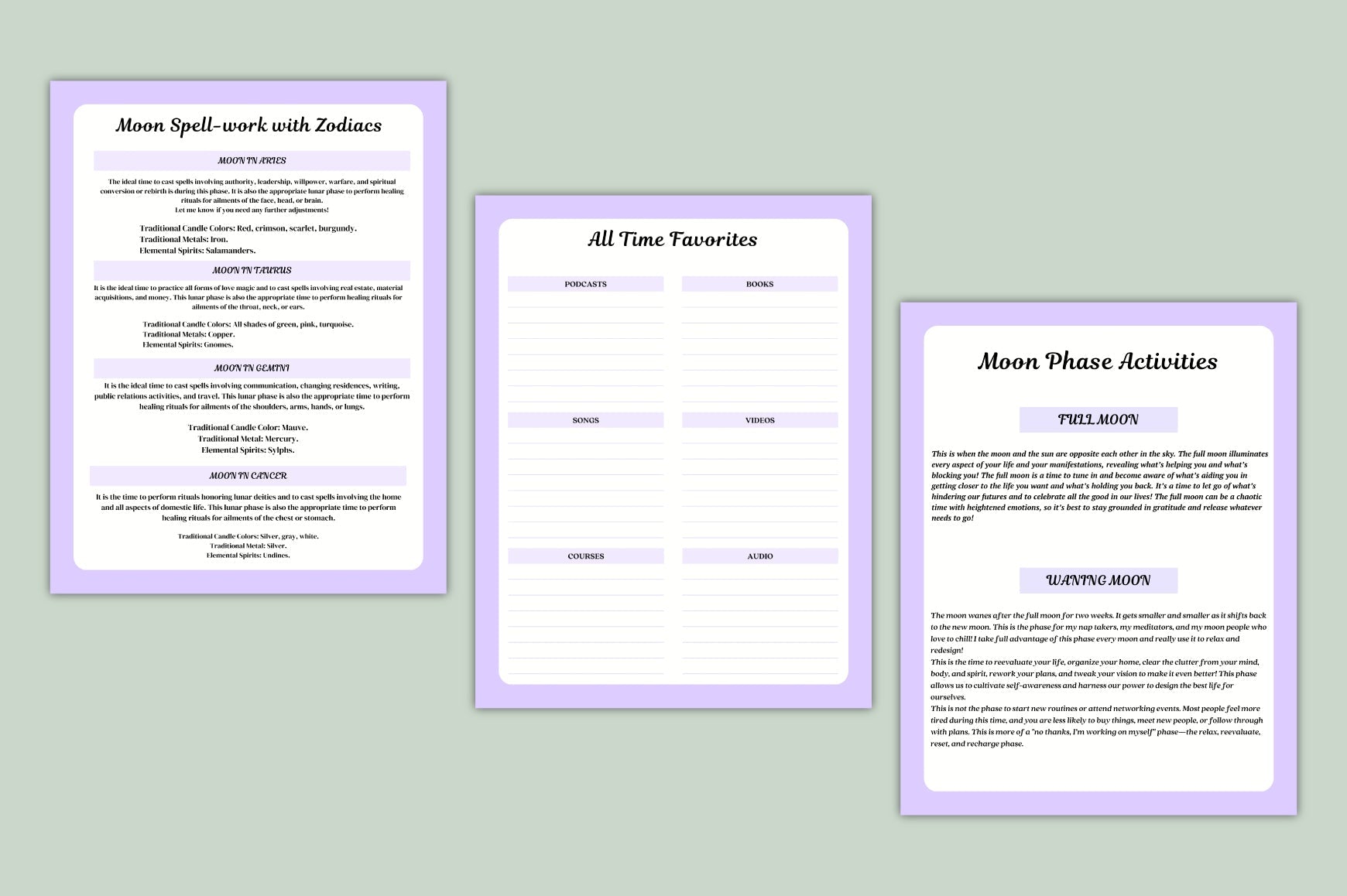 Lunar Magic Ritual Journal