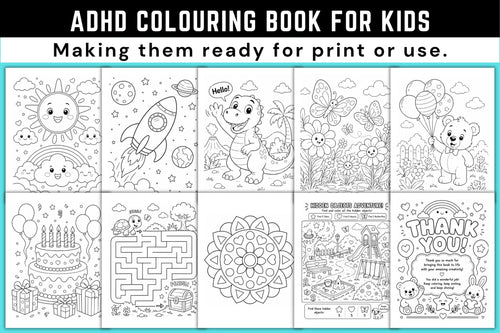 Adhd Coloring For Kids Book
