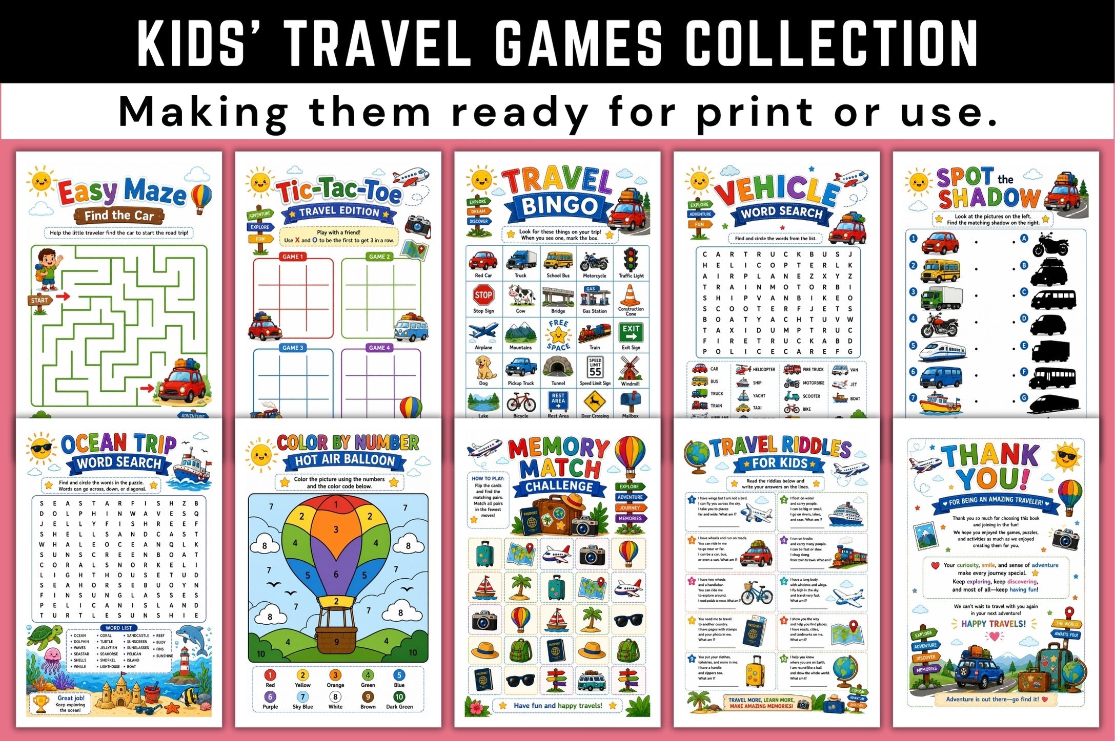 Kids Travel Games