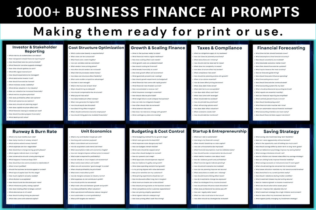 Business Finance AI Prompts
