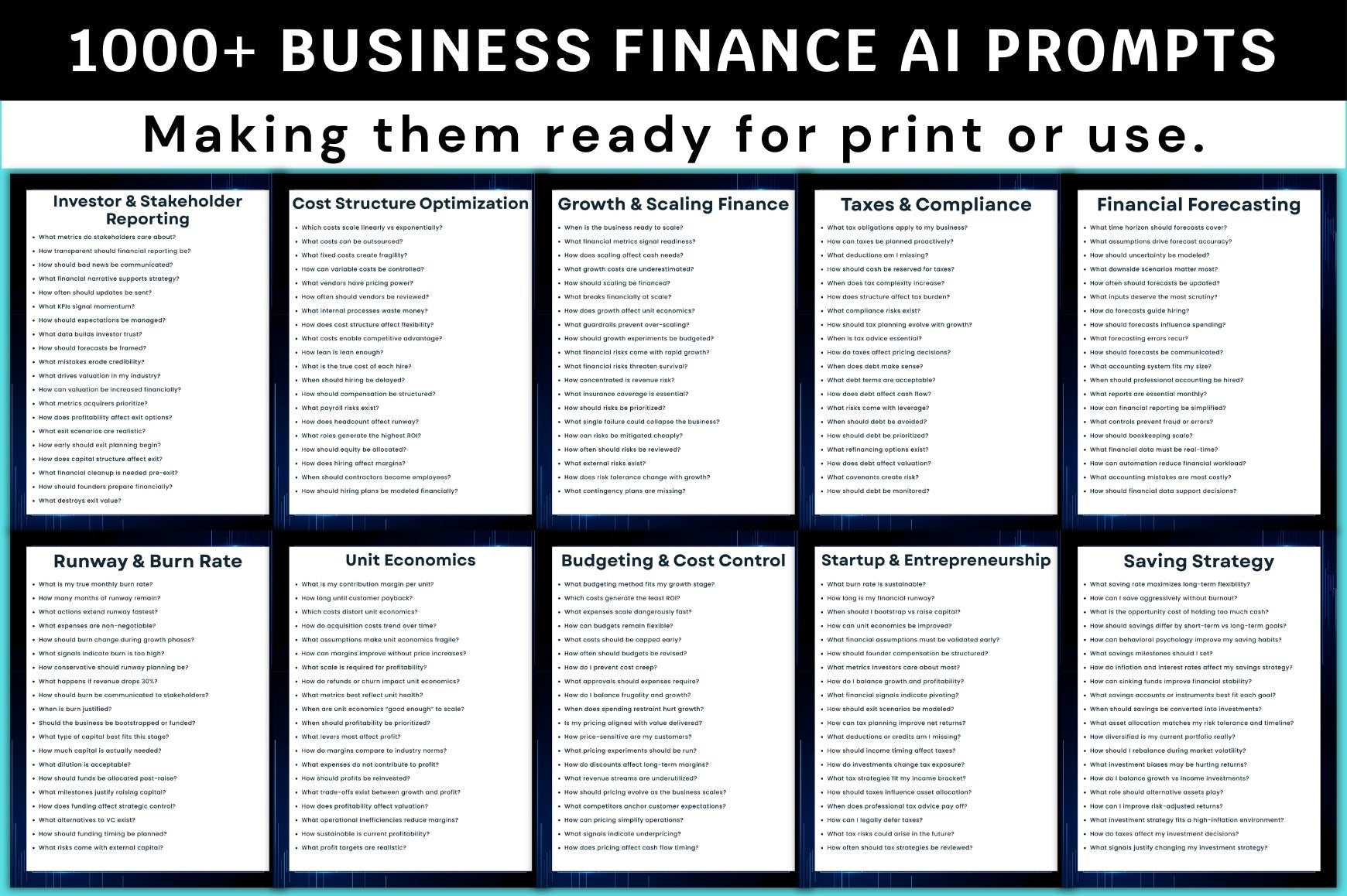 Business Finance AI Prompts