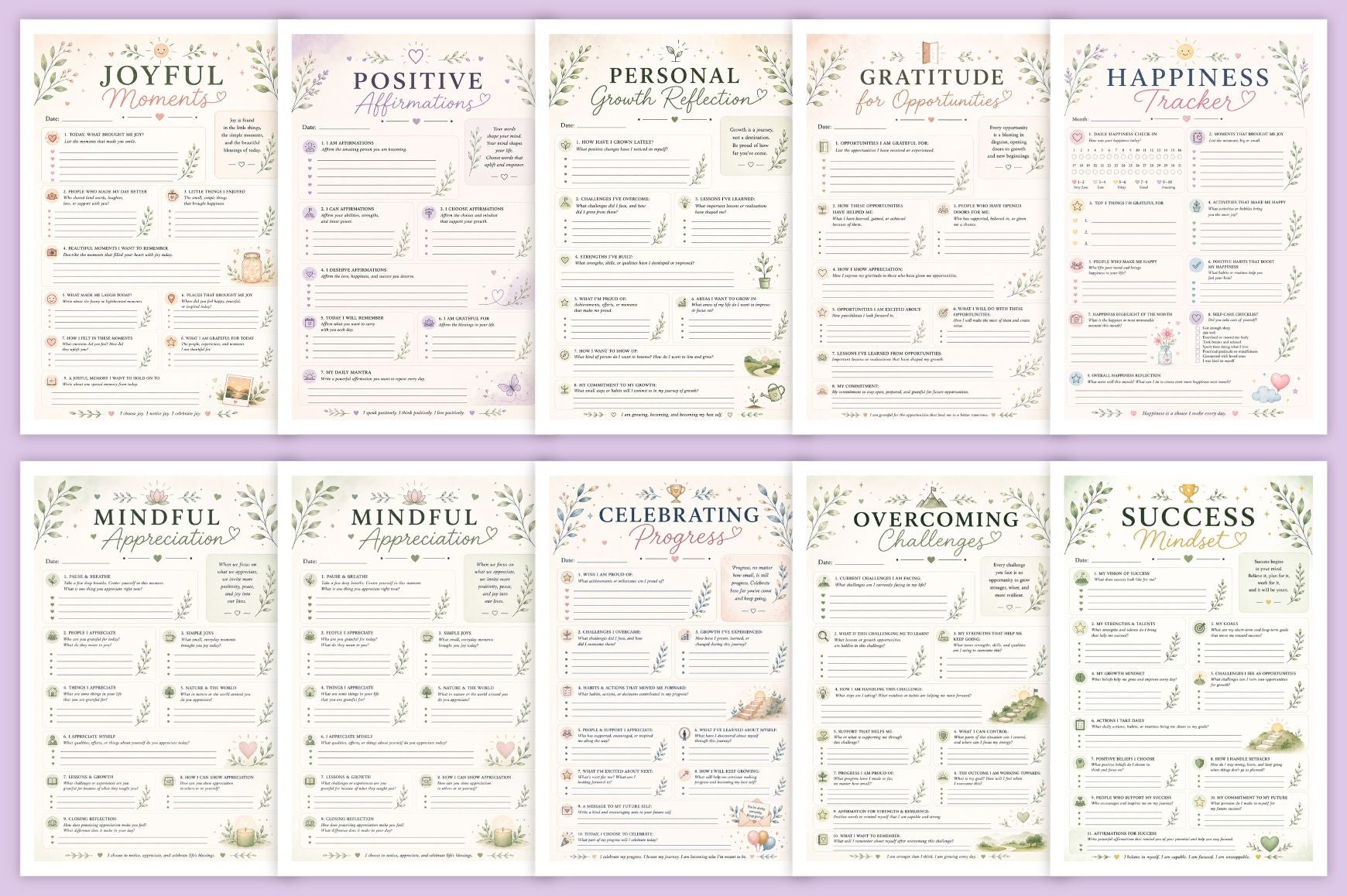 Positive Thoughts Gratitude Journal